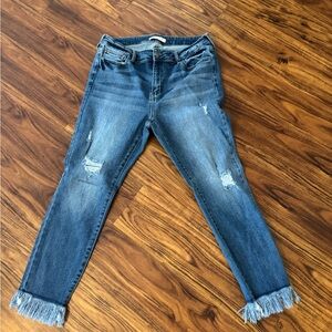 Stylish Blue Distressed Women Jeans